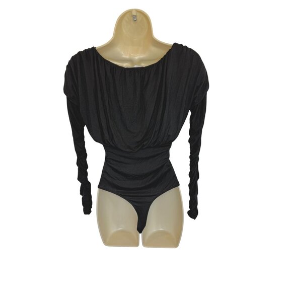 NEW Elodie Black Scoop Neck Long Sleeve Bodysuit NWT - Size XS - Picture 7 of 7